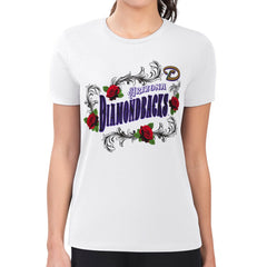 Arizona Diamondbacks G-III 4Her by Carl Banks Women's Super-Slim Fit Lightweight Retro Roses T-Shirt - White