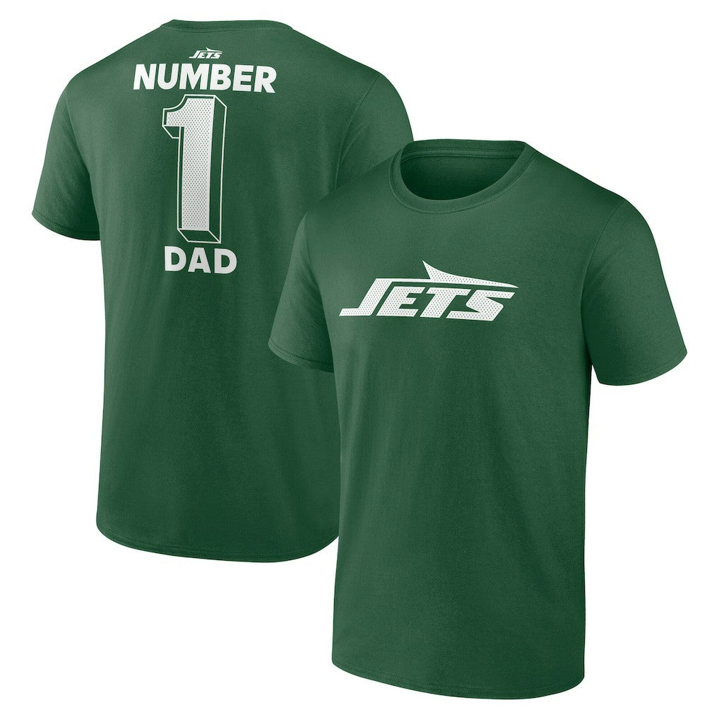 New York Jets #1 Dad Jersey T-Shirt - Green online