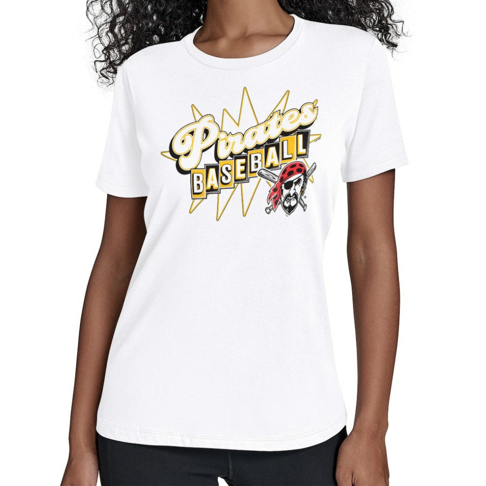 Pittsburgh Pirates Starter Women's Drive-In T-Shirt - White