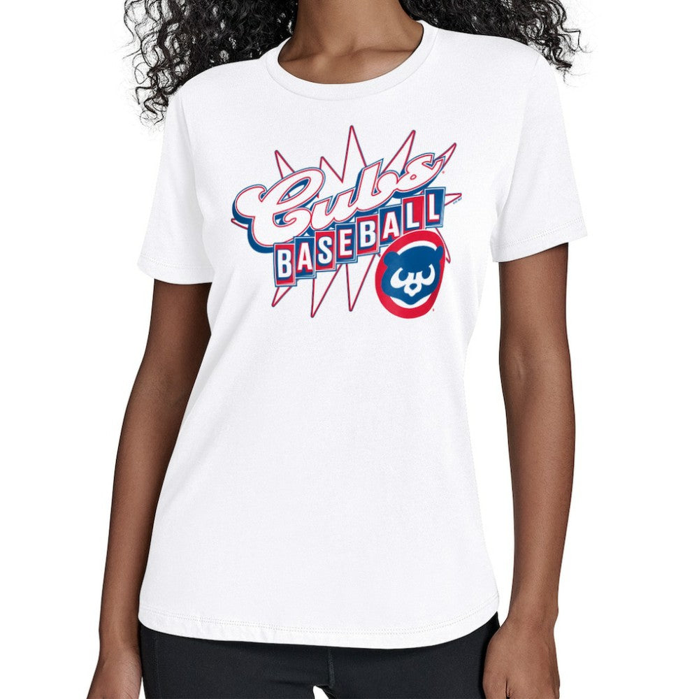 Chicago Cubs Starter Women's Drive-In T-Shirt - White