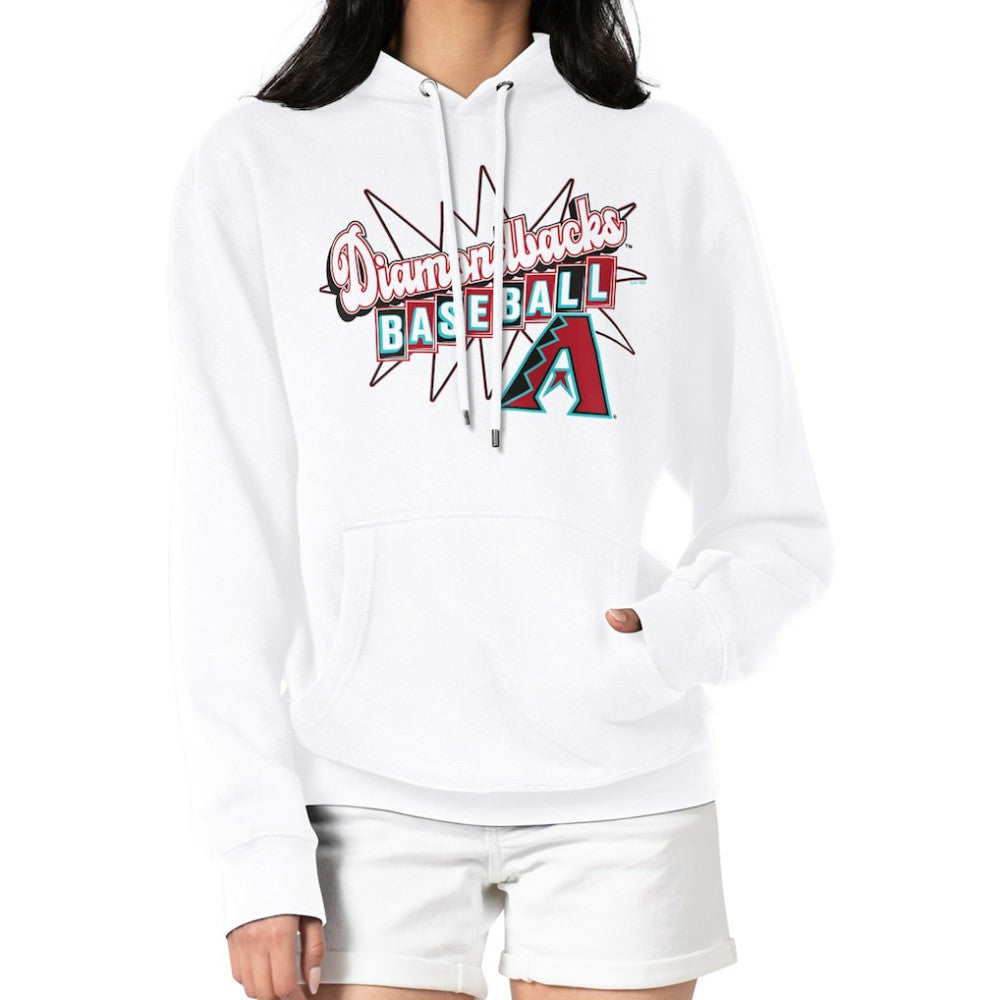 Arizona Diamondbacks Starter Women's Drive-In Pullover Hoodie - White