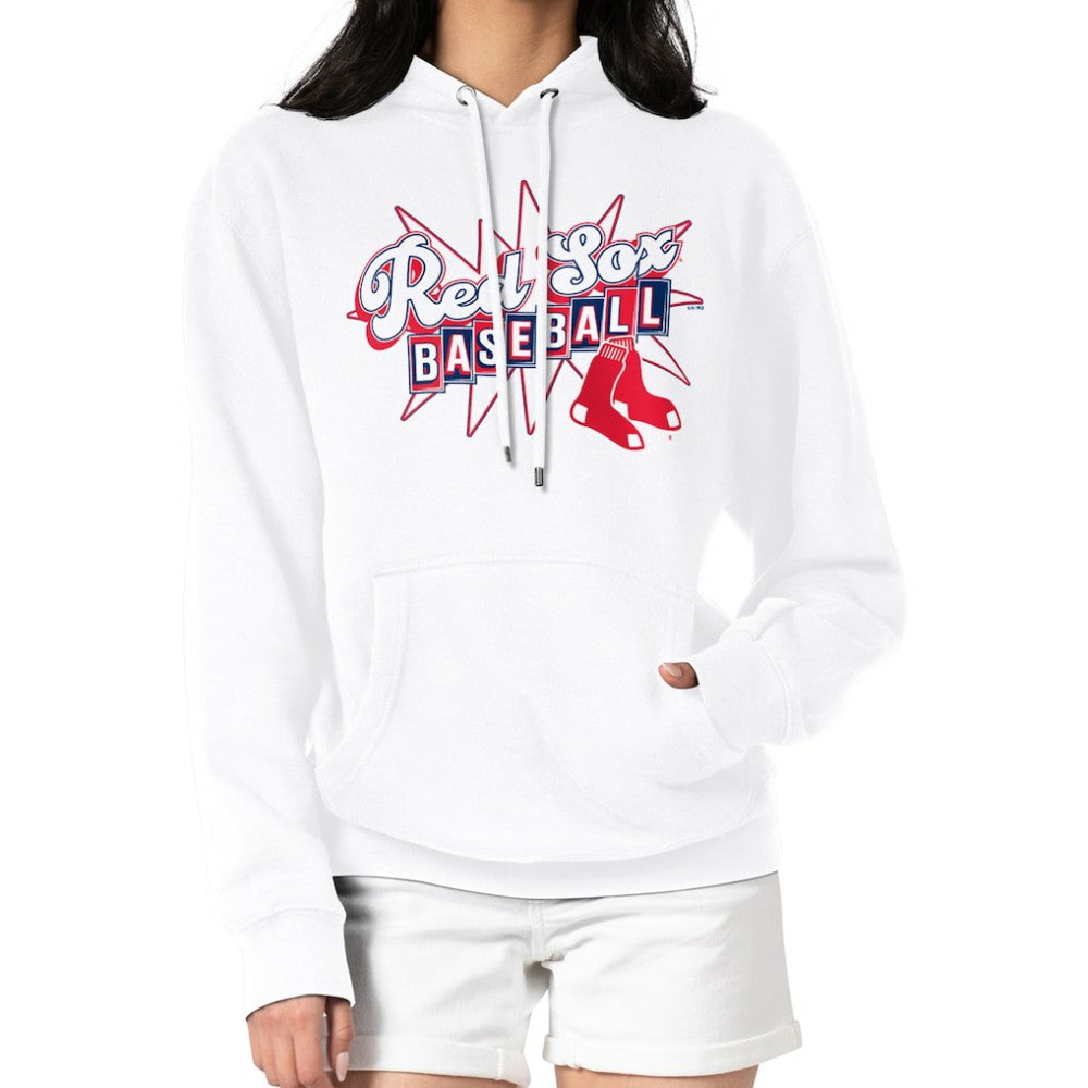 Boston Red Sox Starter Women's Drive-In Pullover Hoodie - White