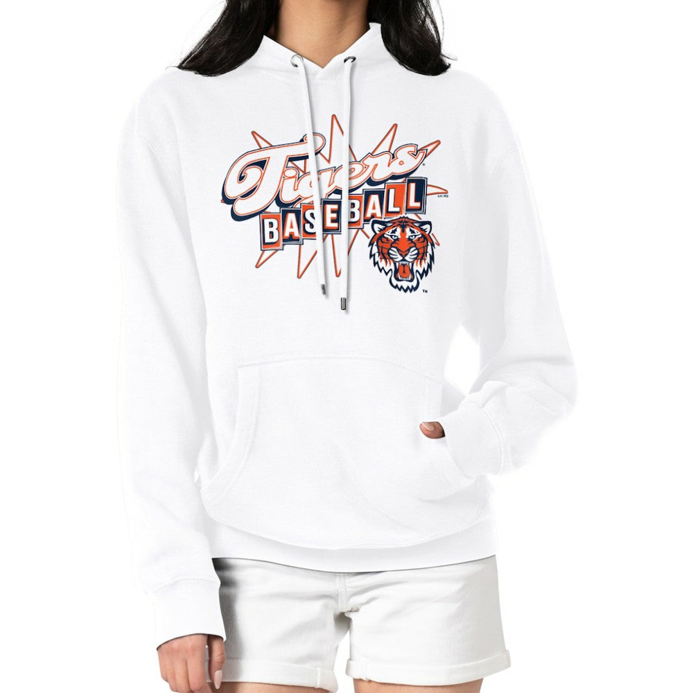 Detroit Tigers Starter Women's Drive-In Pullover Hoodie - White