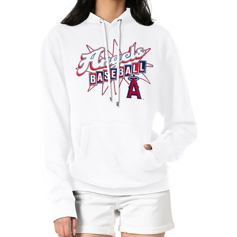 Los Angeles Angels Starter Women's Drive-In Pullover Hoodie - White