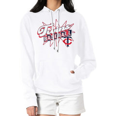 Minnesota Twins Starter Women's Drive-In Pullover Hoodie - White