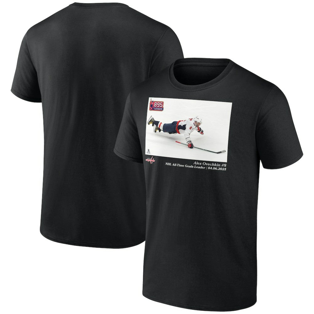 Alexander Ovechkin Washington Capitals NHL All-Time Goals Leader T-Shirt Black