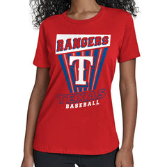 Texas Rangers Starter Women's Poster Print T-Shirt - Red