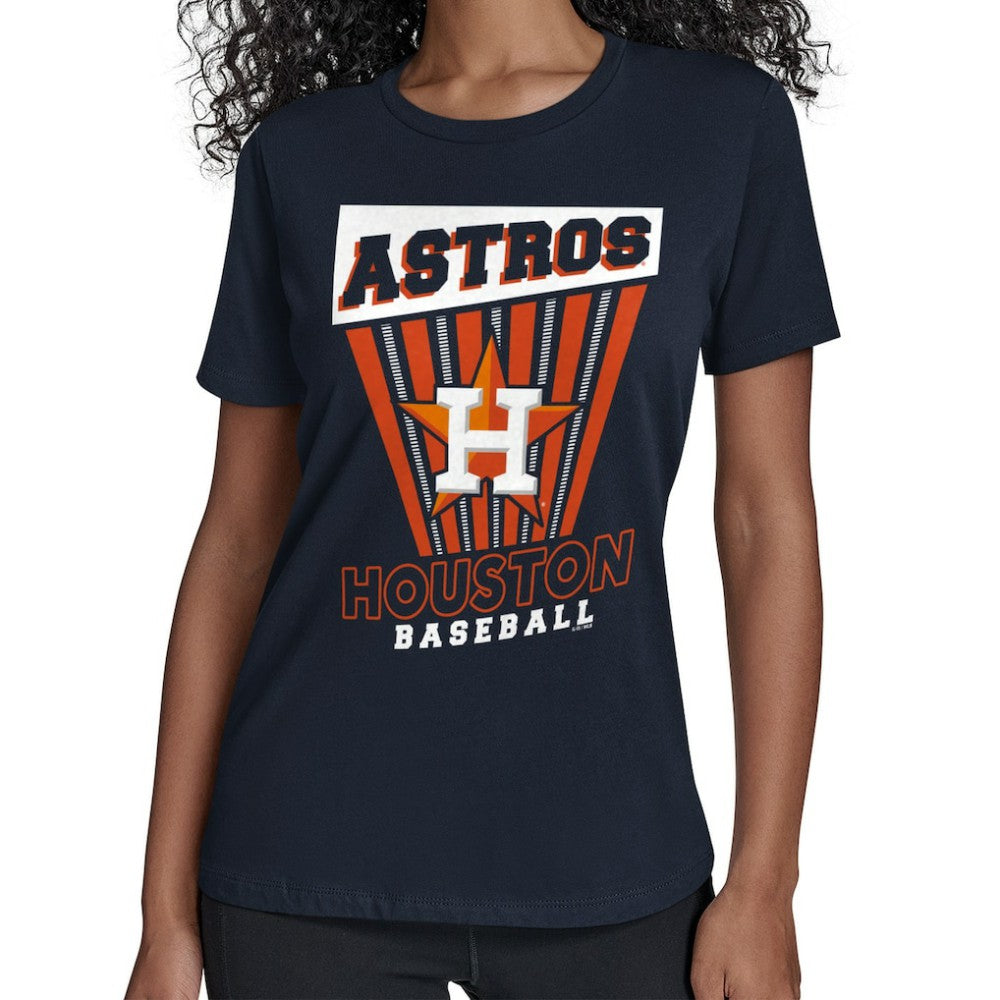 Houston Astros Starter Women's Poster Print T-Shirt - Navy