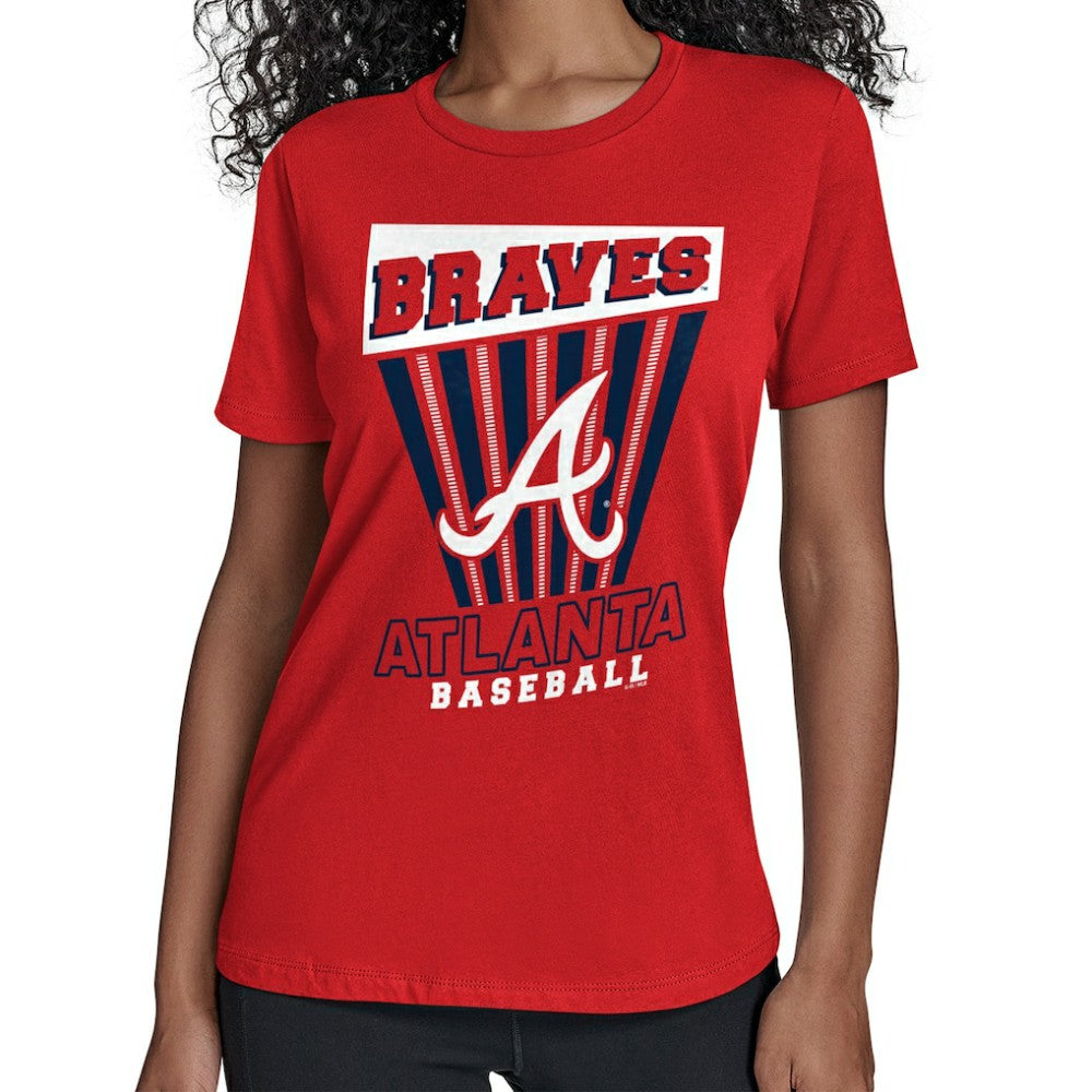 Atlanta Braves Starter Women's Poster Print T-Shirt - Red