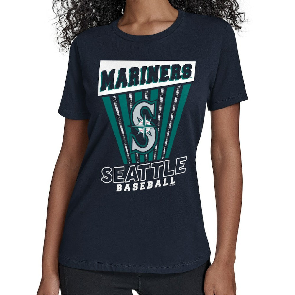 Seattle Mariners Starter Women's Poster Print T-Shirt - Navy