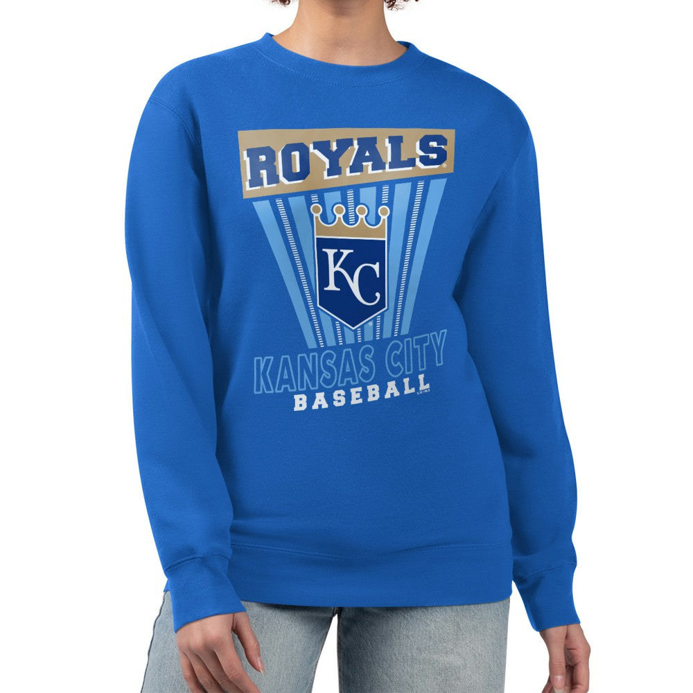 Kansas City Royals Starter Women's Poster Print Pullover Sweatshirt - Royal