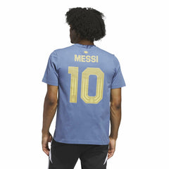 Lionel Messi Argentina National Team Name & Number T-Shirt - Blue | Adidas shop