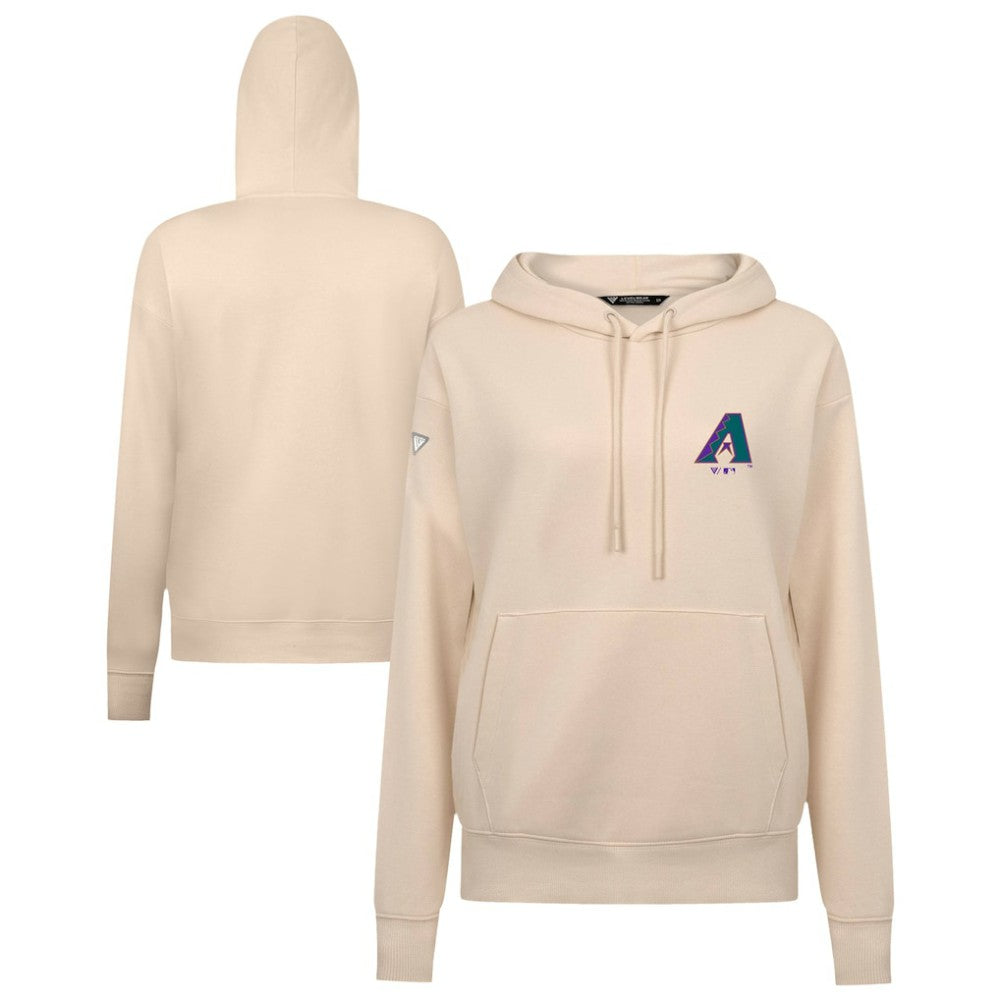 Arizona Diamondbacks Levelwear Women's Cooperstown Collection Adorn Core Logo Pullover Hoodie - Khaki