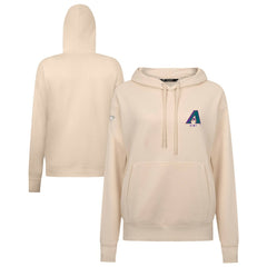 Arizona Diamondbacks Levelwear Women's Cooperstown Collection Adorn Core Logo Pullover Hoodie - Khaki