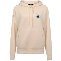 Los Angeles Dodgers Levelwear Women's Cooperstown Collection Adorn Core Logo Pullover Hoodie - Khaki