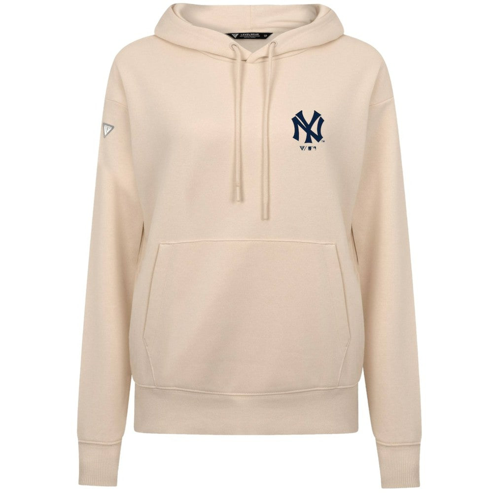 New York Yankees Levelwear Women's Cooperstown Collection Adorn Core Logo Pullover Hoodie - Khaki