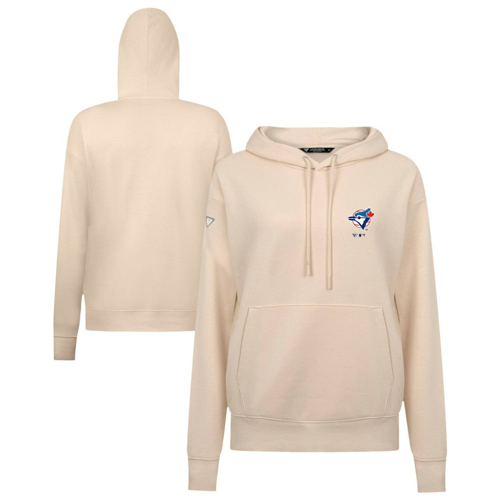 Toronto Blue Jays Levelwear Women's Cooperstown Collection Adorn Core Logo Pullover Hoodie - Khaki