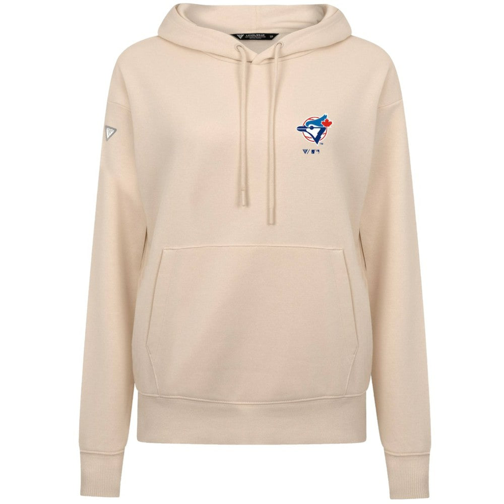 Toronto Blue Jays Levelwear Women's Cooperstown Collection Adorn Core Logo Pullover Hoodie - Khaki