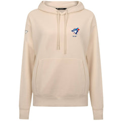 Toronto Blue Jays Levelwear Women's Cooperstown Collection Adorn Core Logo Pullover Hoodie - Khaki