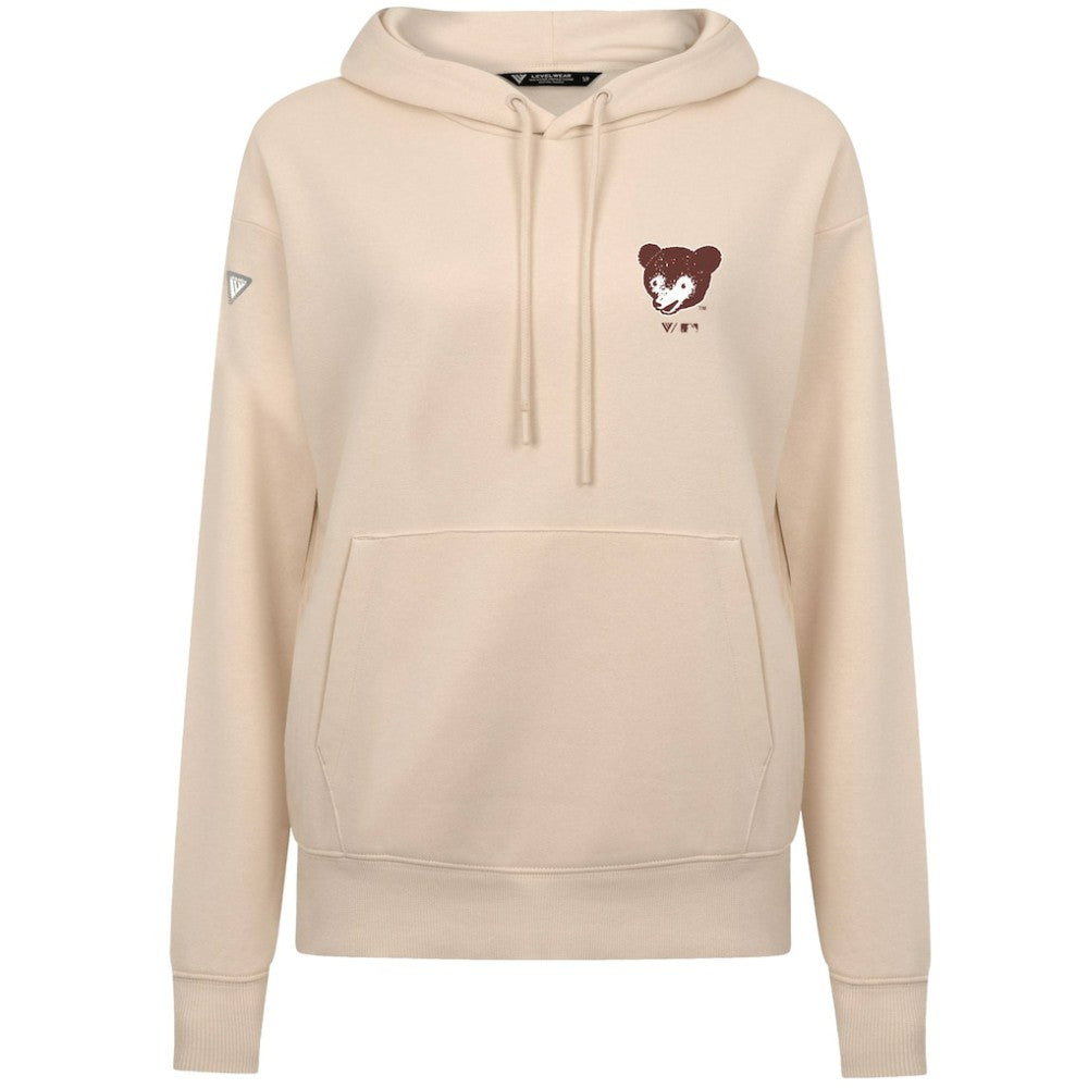 Chicago Cubs Levelwear Women's Cooperstown Collection Adorn Core Logo Pullover Hoodie - Khaki