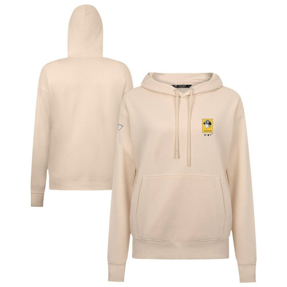 Pittsburgh Pirates Levelwear Women's Cooperstown Collection Adorn Core Logo Pullover Hoodie - Khaki