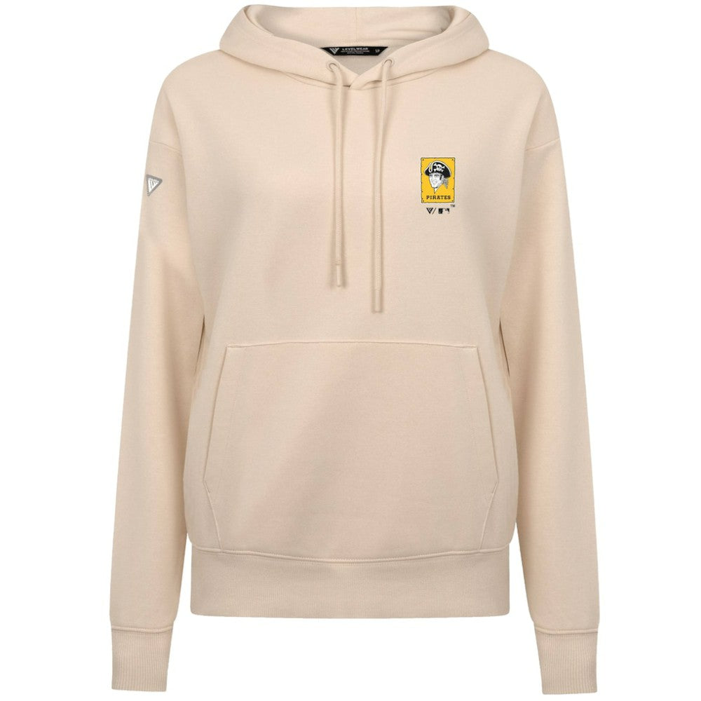Pittsburgh Pirates Levelwear Women's Cooperstown Collection Adorn Core Logo Pullover Hoodie - Khaki