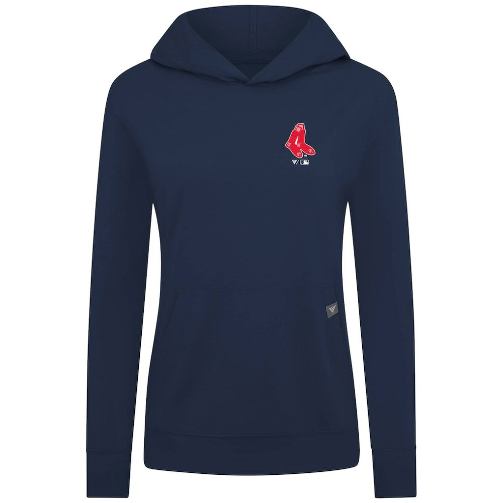 Boston Red Sox Levelwear Women's Cooperstown Collection Relay Core Logo Pullover Hoodie - Navy