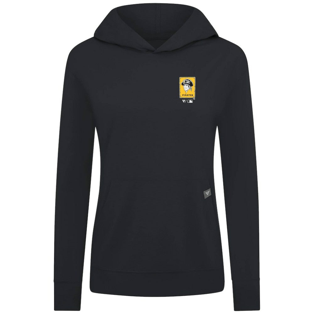 Pittsburgh Pirates Levelwear Women's Cooperstown Collection Relay Core Logo Pullover Hoodie - Black