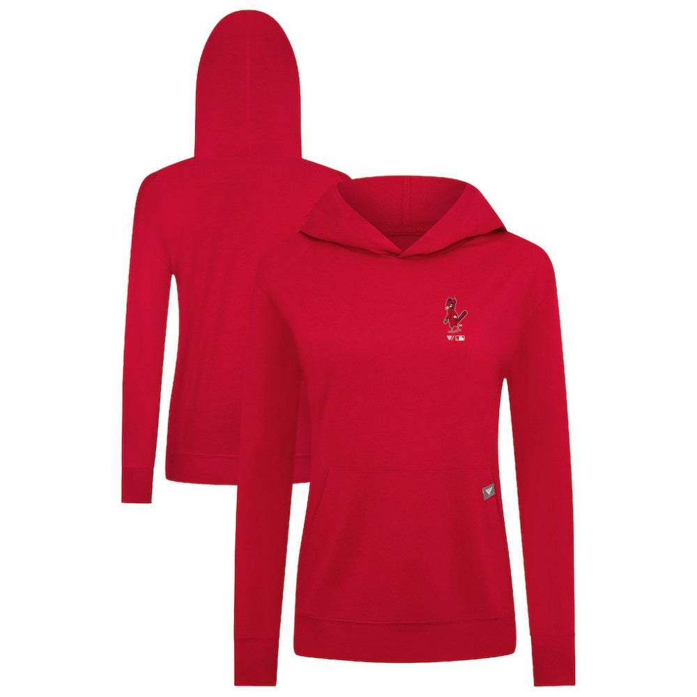 St. Louis Cardinals Levelwear Women's Cooperstown Collection Relay Core Logo Pullover Hoodie - Red
