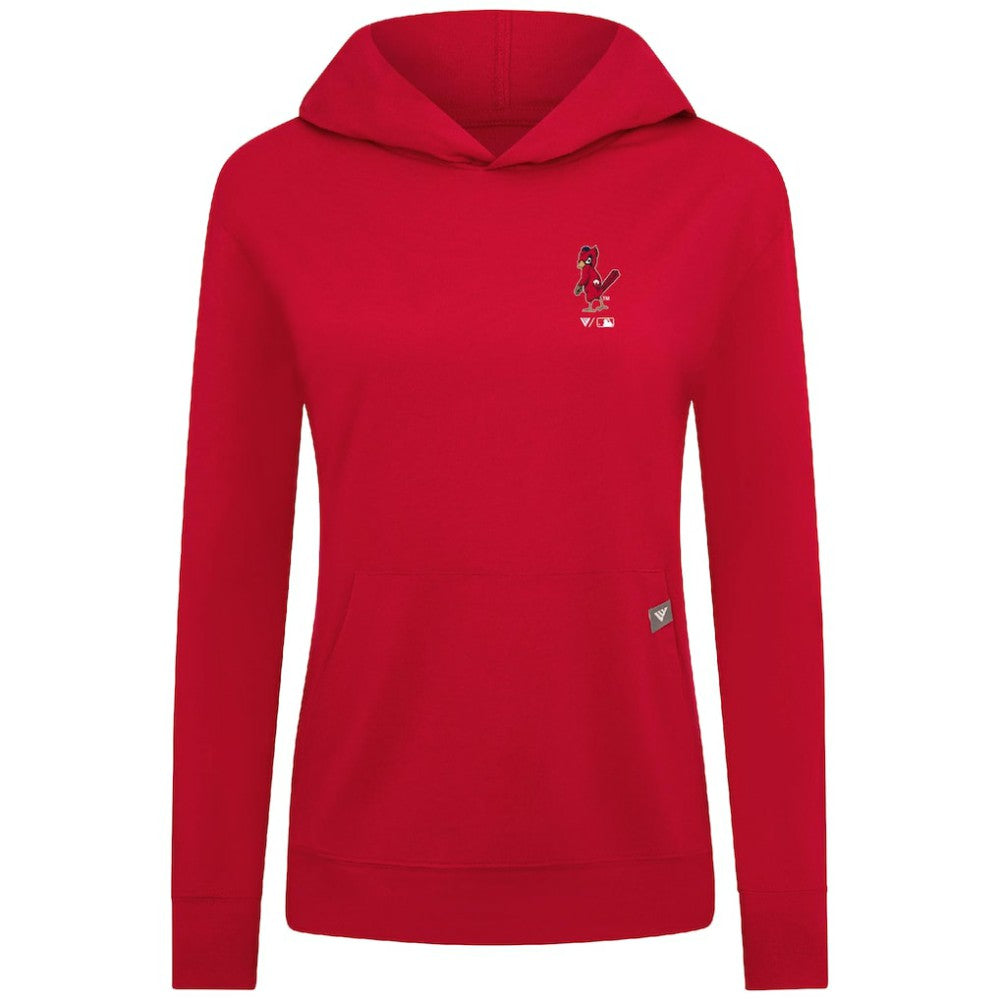 St. Louis Cardinals Levelwear Women's Cooperstown Collection Relay Core Logo Pullover Hoodie - Red