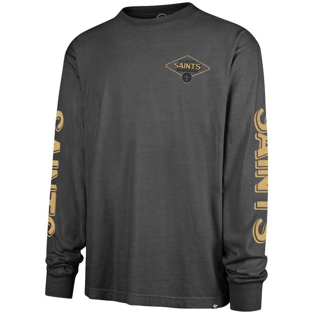 New Orleans Saints '47 Cairn Ravine Foundation Long Sleeve T-Shirt - Black on sale