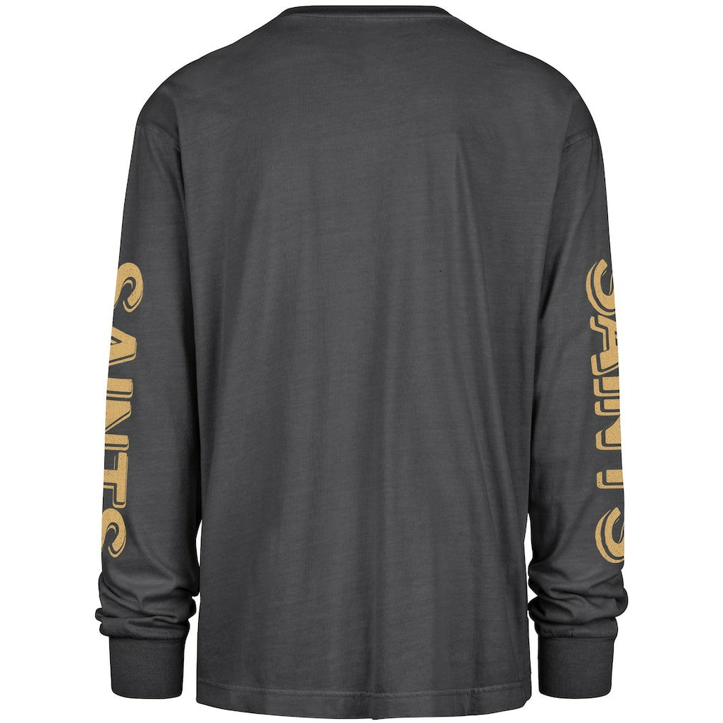 New Orleans Saints '47 Cairn Ravine Foundation Long Sleeve T-Shirt - Black on sale
