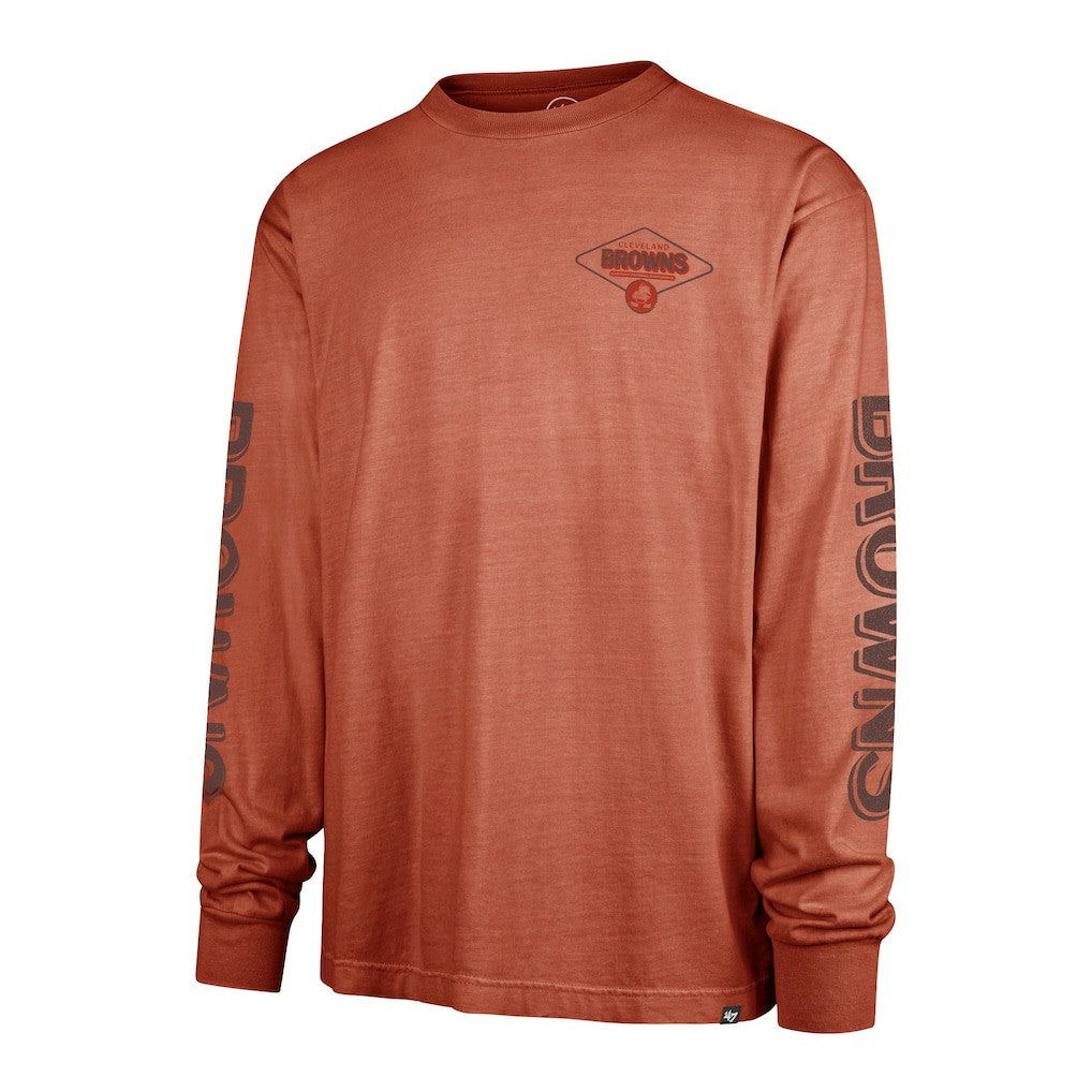 Cleveland Browns '47 Cairn Ravine Foundation Throwback Long Sleeve T-Shirt - Orange on sale