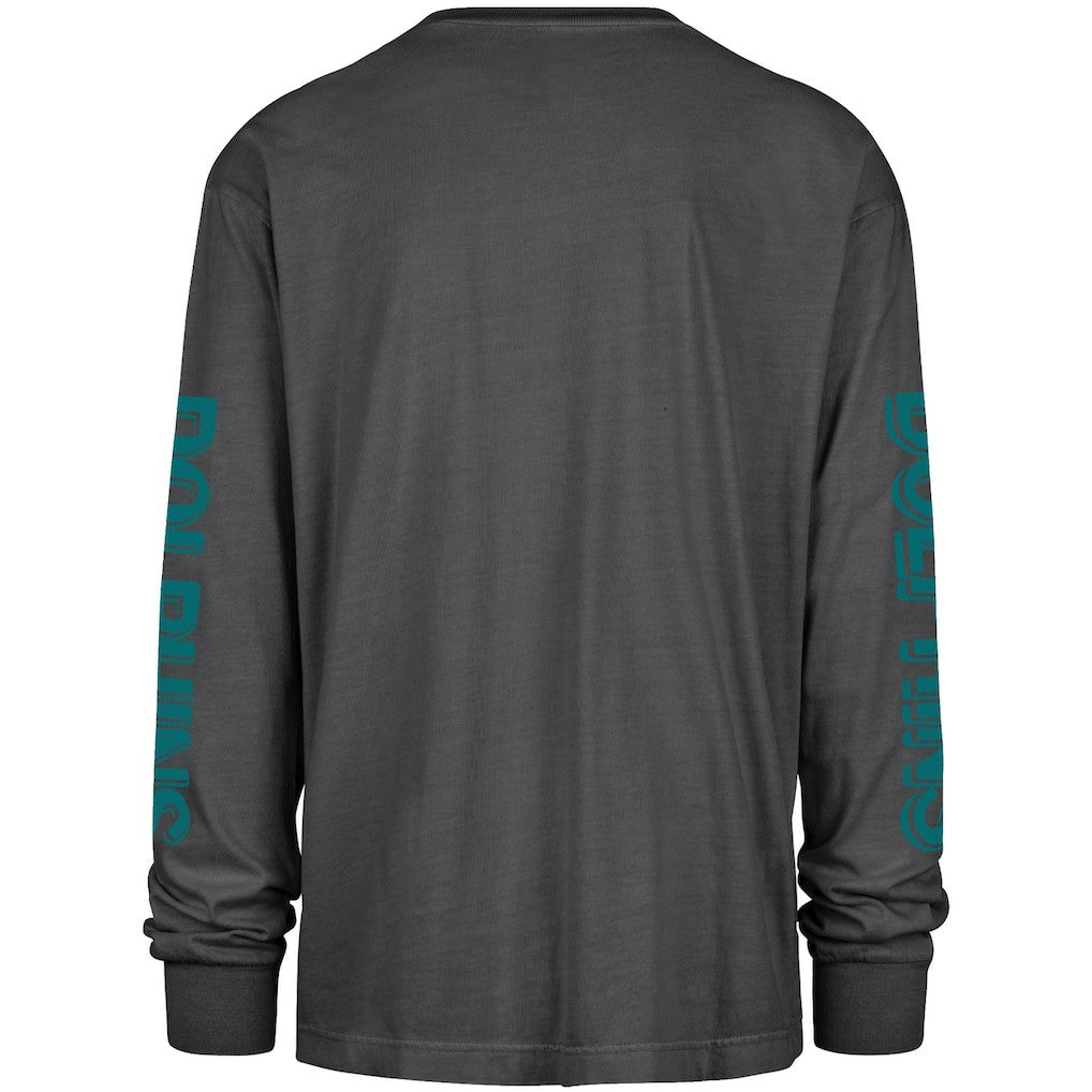 Miami Dolphins '47 Cairn Ravine Foundation Throwback Long Sleeve T-Shirt - Black on sale