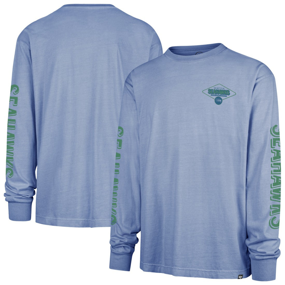Seattle Seahawks '47 Cairn Ravine Foundation Throwback Long Sleeve T-Shirt - Blue cheap