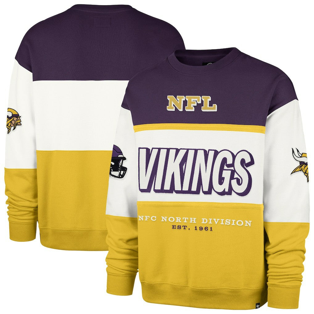 Minnesota Vikings '47 Breeze Maximalist Sweatshirt - Purple/Gold discount