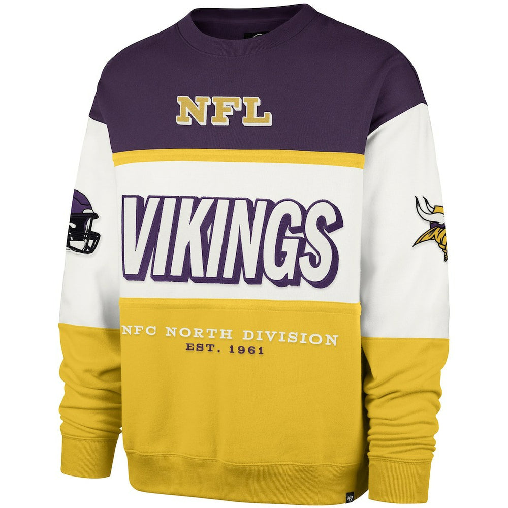 Minnesota Vikings '47 Breeze Maximalist Sweatshirt - Purple/Gold discount