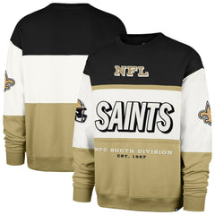 New Orleans Saints '47 Breeze Maximalist Sweatshirt - Black/Gold sale