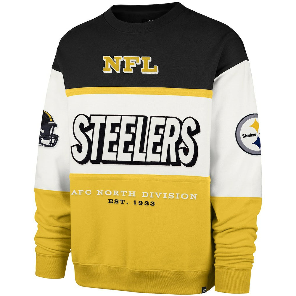Pittsburgh Steelers '47 Breeze Maximalist Sweatshirt - Black/Gold for sale