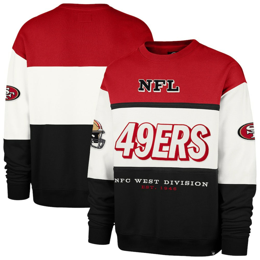 San Francisco 49ers '47 Breeze Maximalist Sweatshirt - Scarlet/Black online