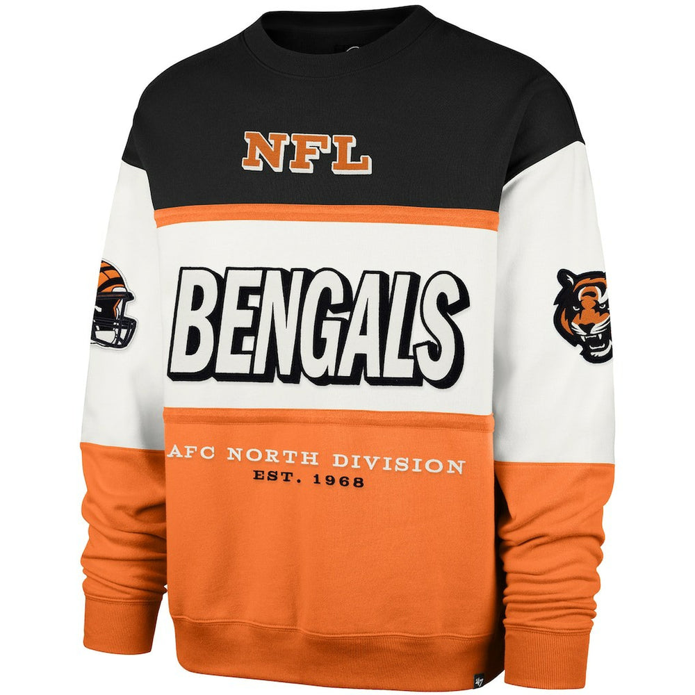 Cincinnati Bengals '47 Breeze Maximalist Sweatshirt - Black/Orange sale
