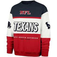 Houston Texans '47 Breeze Maximalist Sweatshirt - Navy/Red on sale