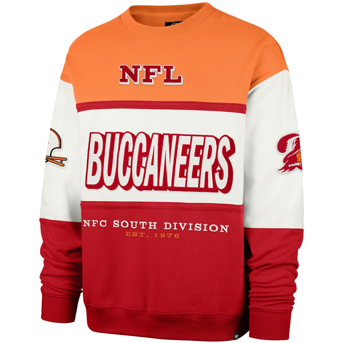 Tampa Bay Buccaneers '47 Throwback Breeze Maximalist Sweatshirt - Orange/Red cheap