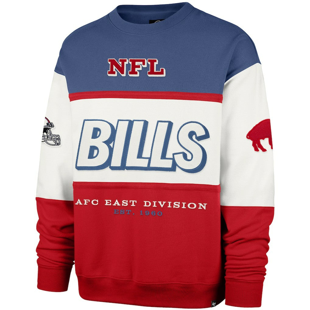 Buffalo Bills '47 Throwback Breeze Maximalist Sweatshirt - Royal/Red discount
