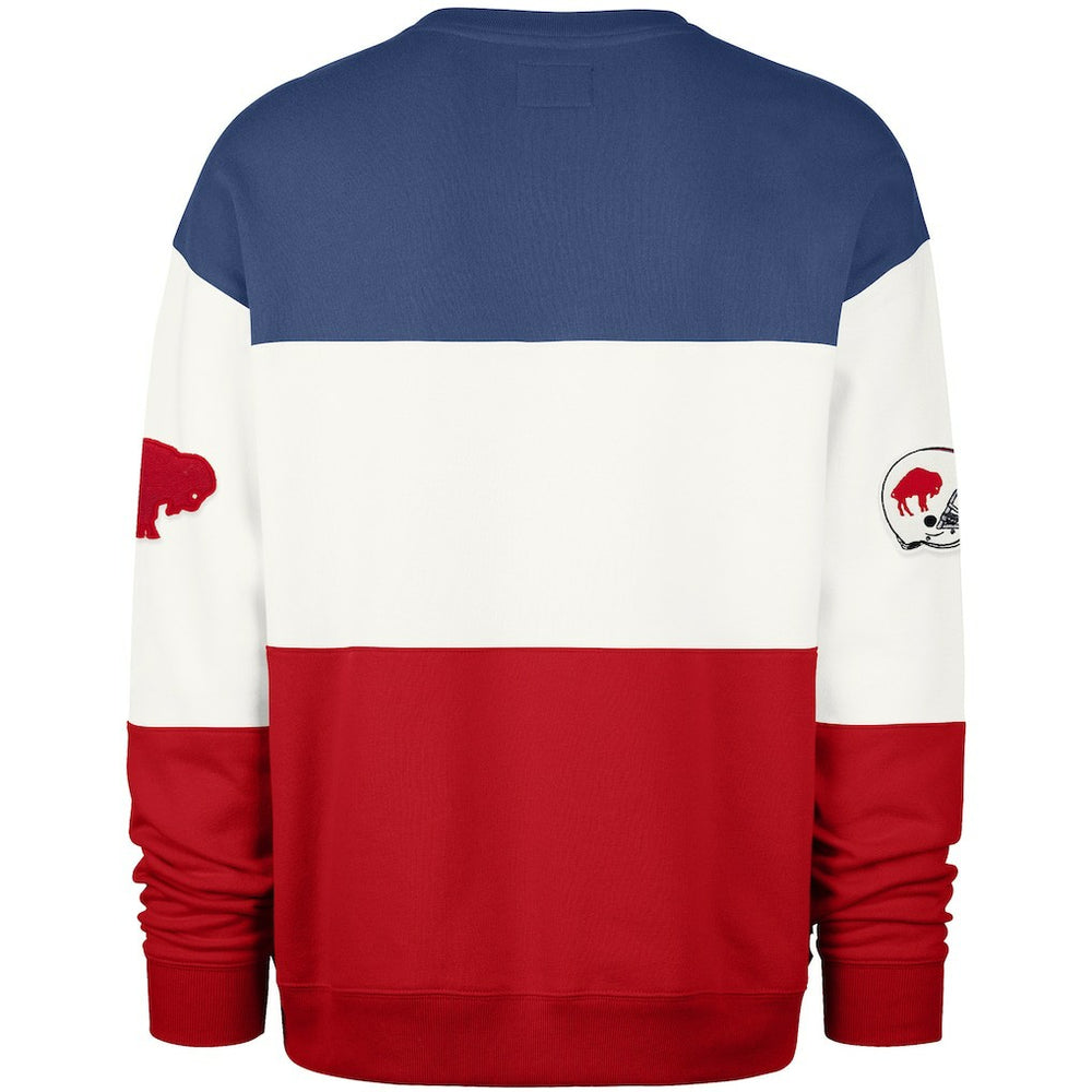 Buffalo Bills '47 Throwback Breeze Maximalist Sweatshirt - Royal/Red discount