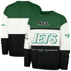 New York Jets '47 Throwback Breeze Maximalist Sweatshirt - Kelly Green/Black outlet