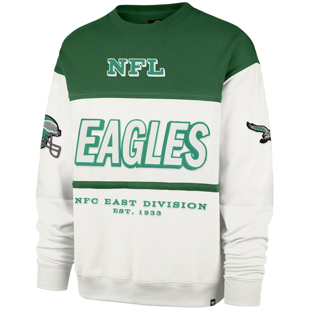 Philadelphia Eagles '47 Throwback Breeze Maximalist Sweatshirt - Kelly Green/Cream on sale
