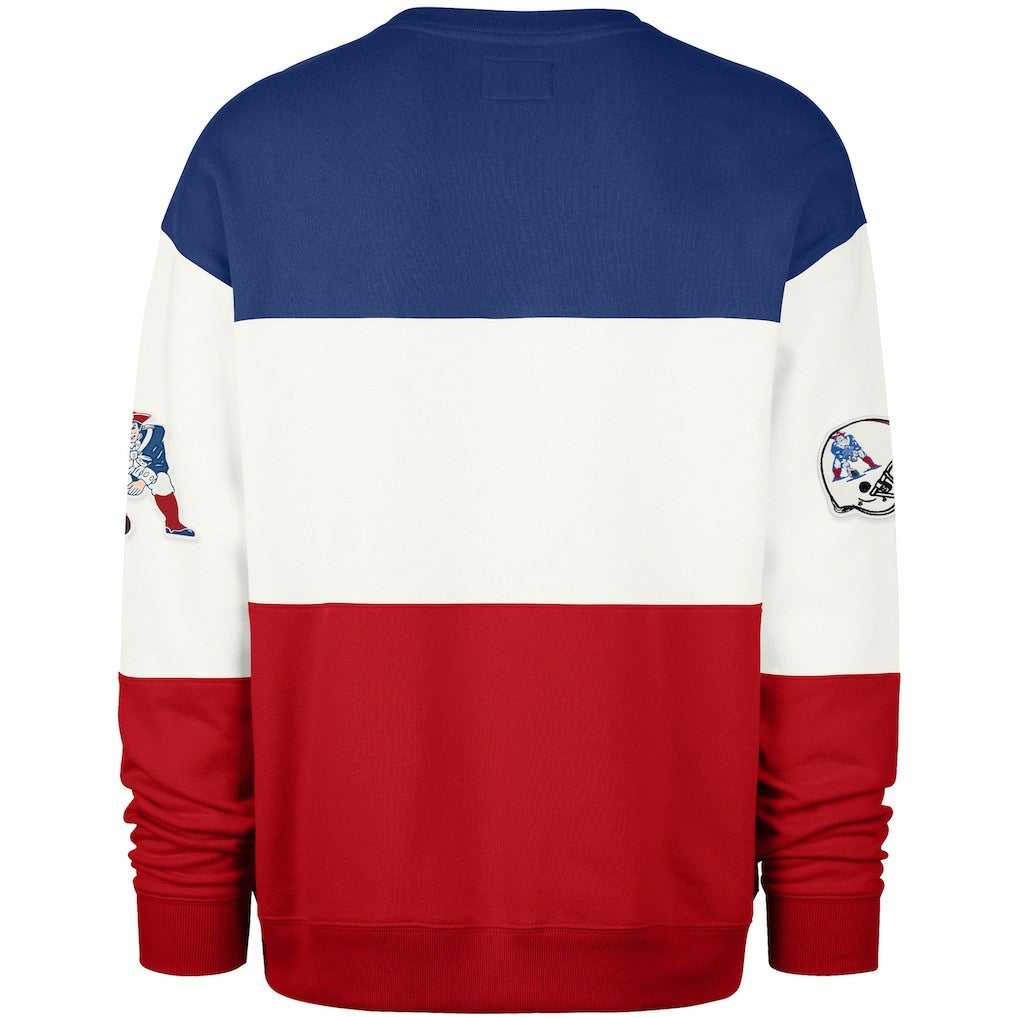 New England Patriots '47 Throwback Breeze Maximalist Sweatshirt - Royal/Red online