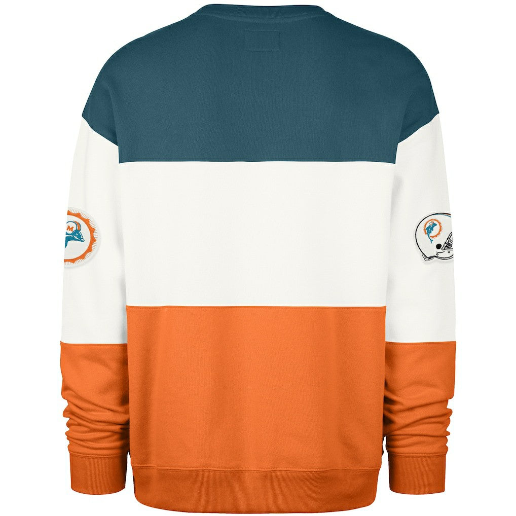 Miami Dolphins '47 Throwback Breeze Maximalist Sweatshirt - Aqua/Orange online