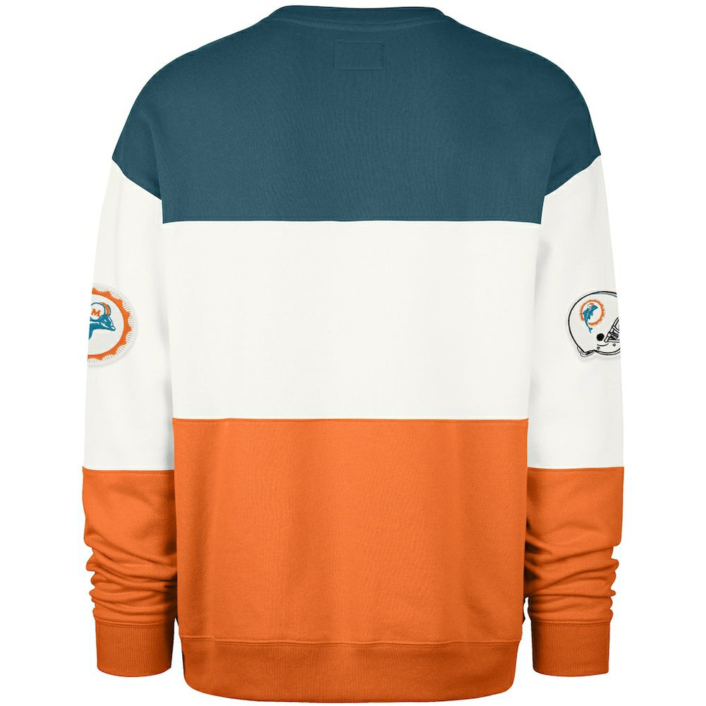 Miami Dolphins '47 Throwback Breeze Maximalist Sweatshirt - Aqua/Orange online